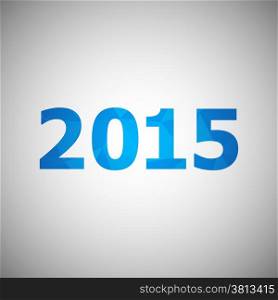 2015 with abstract triangle background, stock vector