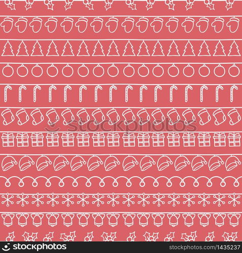 2016 Christmas season hand drawn vector seamless pattern. Sketch scribble winter design graphic element. New Year tiling texture for design. Illustration. Doodle style. Scrapbook decorations.. 2016 Christmas season hand drawn vector seamless pattern. Sketch scribble winter design graphic element. New Year tiling texture for design. Illustration. Trendy doodle style. Scrapbook decorations.