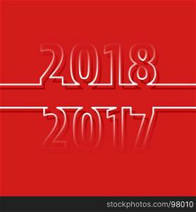 2017 - 2018 New Year cover template. Minimal design covers for magazine, printing products, flyer, presentation, brochures or booklet. Vector illustration.. 2017 - 2018 New Year cover template