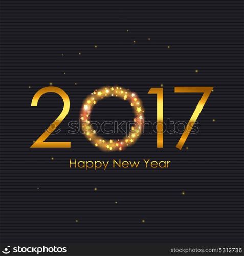 2017 Happy New Year Gold Glossy Background. Vector Illustration EPS10. Happy New Year 2017 Gold Glossy Background. Vector Illustration