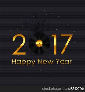 2017 Happy New Year Gold Glossy Background. Vector Illustration EPS10. Happy New Year 2017 Gold Glossy Background. Vector Illustration