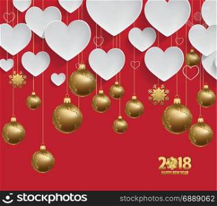 2018, ball, gift, snowflake, heart, new, year, happy, background, gold, card, christmas, vector, celebrate, black, decoration, design, gift, xmas, greeting, snow, number, abstract, gradient, isolated, light, golden, concept, winter, calendar, banner, magic, effect, present, explosion, element, celebration, render, neon, holiday, glow, glossy;