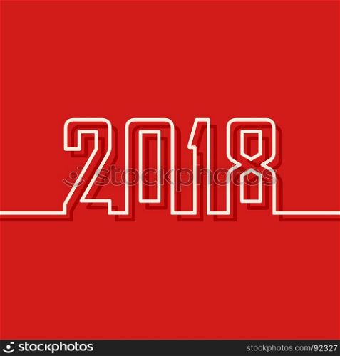 2018 New Year cover template. Minimal design covers for magazine, printing products, flyer, presentation, brochures or booklet. Vector illustration.. 2018 cover template