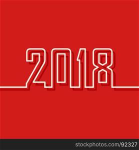 2018 New Year cover template. Minimal design covers for magazine, printing products, flyer, presentation, brochures or booklet. Vector illustration.. 2018 cover template