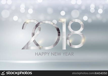 2018 New Year Gold Glossy Background. Vector Illustration EPS10. 2018 New Year Gold Glossy Background. Vector Illustration