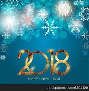 2018 New Year Gold Glossy Background. Vector Illustration EPS10. 2018 New Year Gold Glossy Background. Vector Illustration