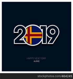 2019 Aland Typography, Happy New Year Background