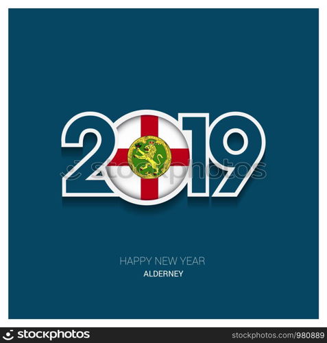 2019 Alderney Typography, Happy New Year Background