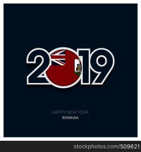 2019 Bermuda Typography, Happy New Year Background