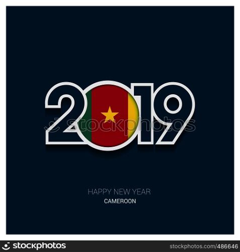 2019 Cameroon Typography, Happy New Year Background