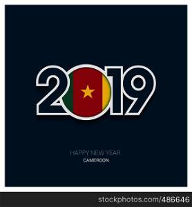 2019 Cameroon Typography, Happy New Year Background