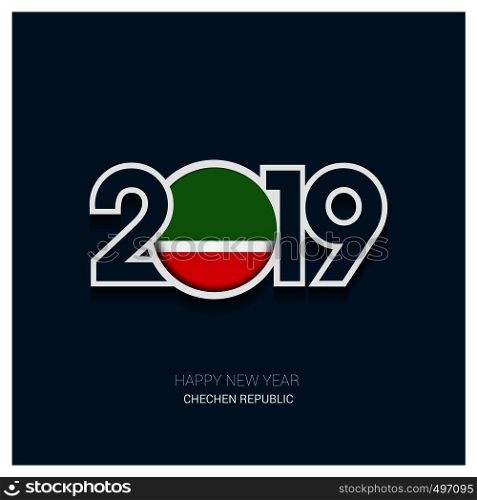 2019 Chechen Republic Typography, Happy New Year Background
