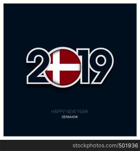 2019 Denmark Typography, Happy New Year Background