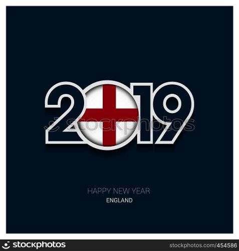 2019 England Typography, Happy New Year Background