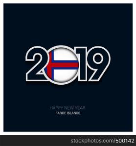 2019 Faroe Islands Typography, Happy New Year Background