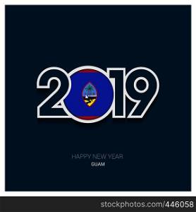2019 Guam Typography, Happy New Year Background