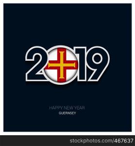 2019 Guernsey Typography, Happy New Year Background