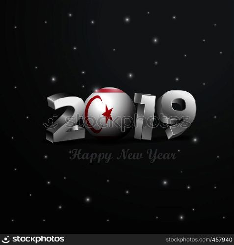 2019 Happy New Year Northern Cyprus Flag Typography. Abstract Celebration background