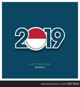2019 Indonesia Typography, Happy New Year Background