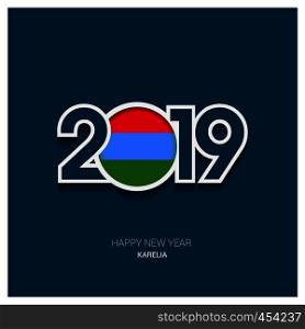 2019 Karelia Typography, Happy New Year Background