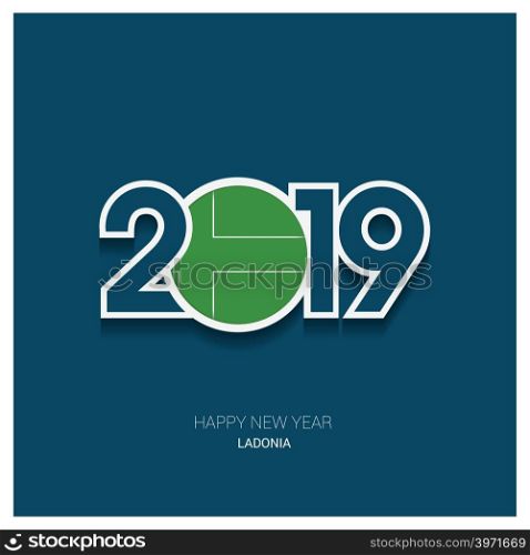2019 Ladonia Typography, Happy New Year Background