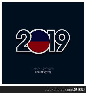 2019 Liechtenstein Typography, Happy New Year Background