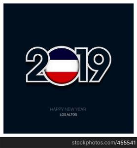 2019 Los Altos Typography, Happy New Year Background