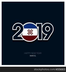 2019 Mari-El Typography, Happy New Year Background