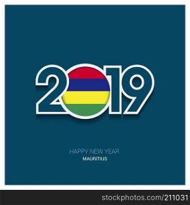 2019 Mauritius Typography, Happy New Year Background