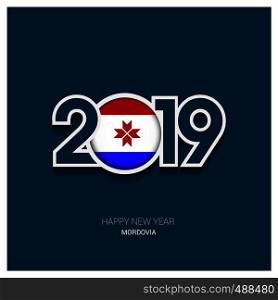 2019 Mordovia Typography, Happy New Year Background