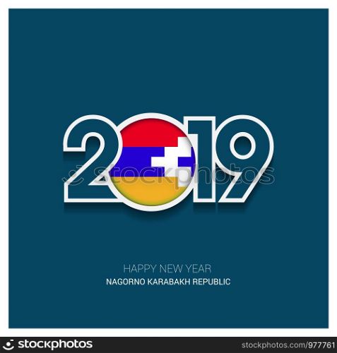 2019 Nagorno Karabakh Republic Typography, Happy New Year Background