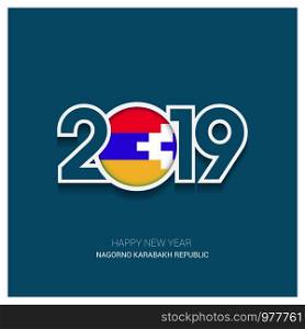 2019 Nagorno Karabakh Republic Typography, Happy New Year Background