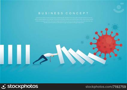 2019-ncov, background, biology, business, businessman, chain, change, concept, conflict, corona, coronavirus, crisis, danger, disaster, domino, effect, epidemic, failure, fall, finance, financial, flu, global, health, illness, illustration, infect, infection, interfere, intervention, leadership, man, management, manager, metaphor, pandemic, pneumonia, prevent, problem, reaction, risk, row, science, solution, stop, strategy, success, symbol, vector, virus