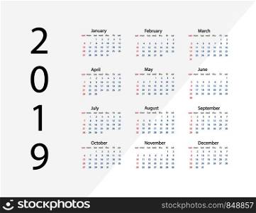 2019 new year. Calendar on 2019 year. Template calendar 2019 year. January. February. March. April. May. June. July. August. September. October. November. December. Eps10. 2019 new year. Calendar on 2019 year. Template calendar 2019 year. January. February. March. April. May. June. July. August. September. October. November. December