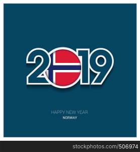 2019 Norway Typography, Happy New Year Background