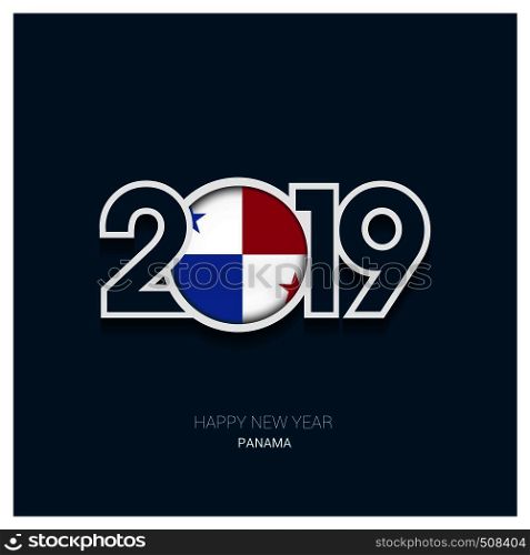 2019 Panama Typography, Happy New Year Background
