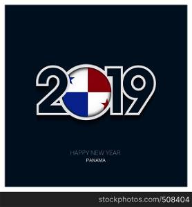 2019 Panama Typography, Happy New Year Background