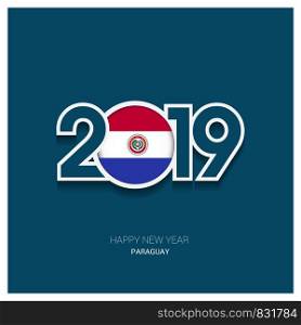 2019 Paraguay Typography, Happy New Year Background