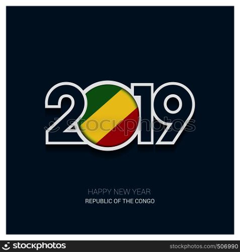 2019 Republic of the Congo Typography, Happy New Year Background