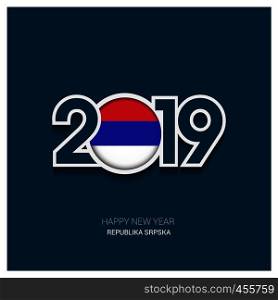 2019 Republika Srpska Typography, Happy New Year Background