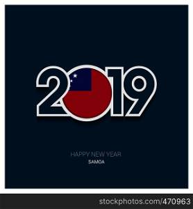 2019 Samoa Typography, Happy New Year Background