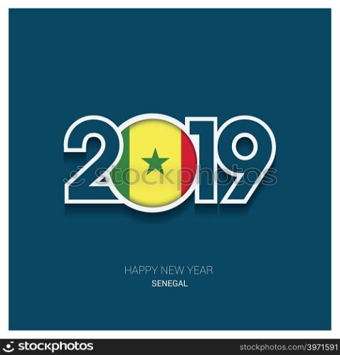 2019 Senegal Typography, Happy New Year Background