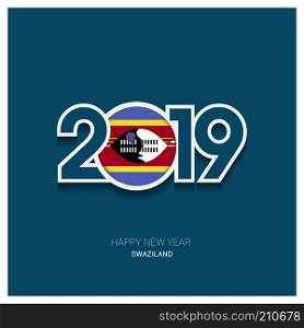 2019 Swaziland Typography, Happy New Year Background