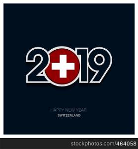 2019 Switzerland Typography, Happy New Year Background