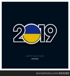 2019 Ukraine Typography, Happy New Year Background