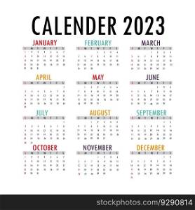 202 new year clean calender template Royalty Free Vector