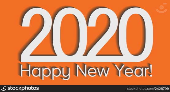 2020 creativity inspiration concept on orange background, vector business solution SEO promotion, 2020 banner for poster calendar