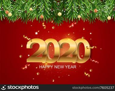 2020 Happy New Year Background. Vector Illustration EPS10. 2020 Happy New Year Background. Vector Illustration
