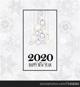 2020 Happy New Year. greeting, invitation or menu cover. vector illustration