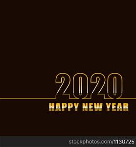 2020 Happy New Year with gradient background, stock vector
